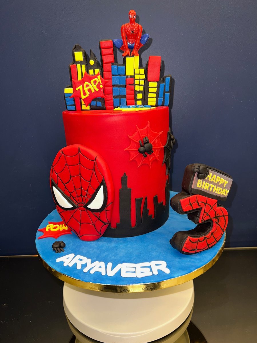 Spiderman kids birthday cake